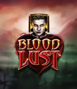 A dark and seductive view of the Blood Lust slot by ELK Studios, featuring gothic vampire symbols and a haunting castle backdrop. Highlighted in this image is the slot's enthralling atmosphere, complemented with its unique 5-reel and 99-payline structure, appealing for those fascinated by the vampire genre.